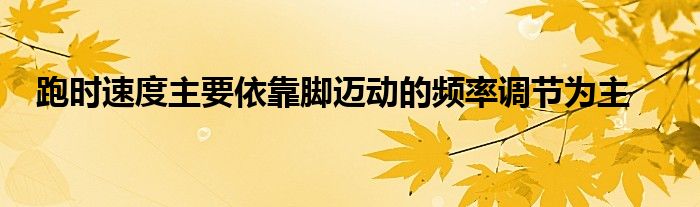 跑時(shí)速度主要依靠腳邁動的頻率調(diào)節(jié)為主