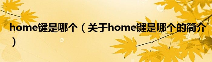 home鍵是哪個(gè)（關(guān)于home鍵是哪個(gè)的簡(jiǎn)介）