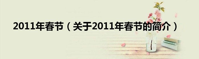 2011年春節(jié)（關(guān)于2011年春節(jié)的簡介）