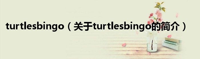 turtlesbingo（關(guān)于turtlesbingo的簡介）