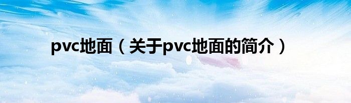 pvc地面（關(guān)于pvc地面的簡(jiǎn)介）