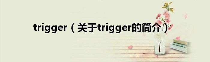 trigger（關(guān)于trigger的簡(jiǎn)介）