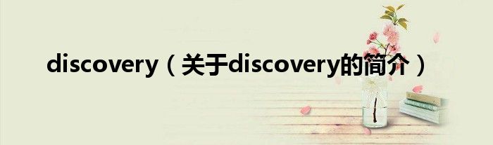 discovery（關(guān)于discovery的簡介）