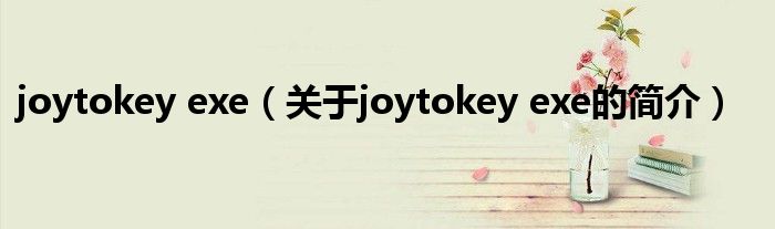 joytokey exe（關(guān)于joytokey exe的簡(jiǎn)介）