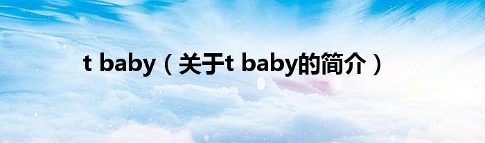 t baby（關(guān)于t baby的簡(jiǎn)介）