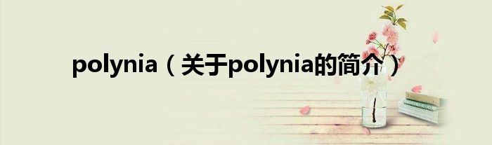 polynia（關(guān)于polynia的簡(jiǎn)介）