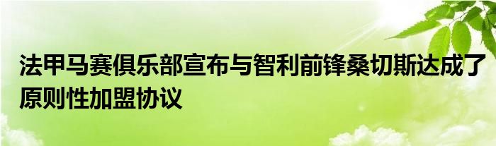 法甲馬賽俱樂部宣布與智利前鋒桑切斯達(dá)成了原則性加盟協(xié)議