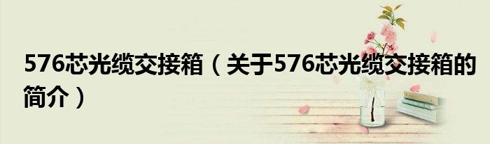 576芯光纜交接箱（關于576芯光纜交接箱的簡介）