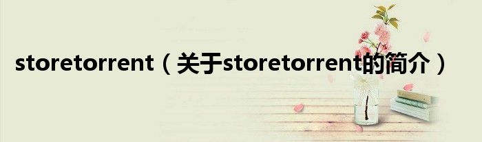 storetorrent（關(guān)于storetorrent的簡介）