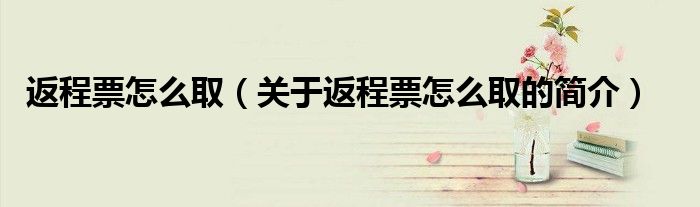 返程票怎么?。P(guān)于返程票怎么取的簡(jiǎn)介）