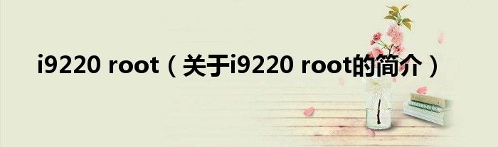 i9220 root（關于i9220 root的簡介）