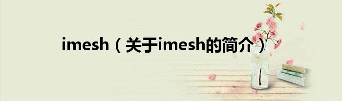 imesh（關于imesh的簡介）