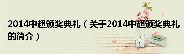 2014中超頒獎典禮（關于2014中超頒獎典禮的簡介）