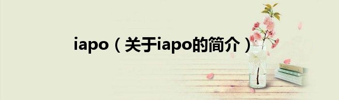 iapo（關(guān)于iapo的簡(jiǎn)介）