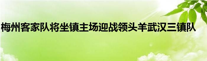 梅州客家隊(duì)將坐鎮(zhèn)主場(chǎng)迎戰(zhàn)領(lǐng)頭羊武漢三鎮(zhèn)隊(duì)