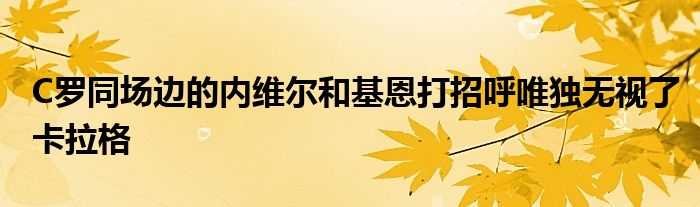 C羅同場邊的內(nèi)維爾和基恩打招呼唯獨(dú)無視了卡拉格