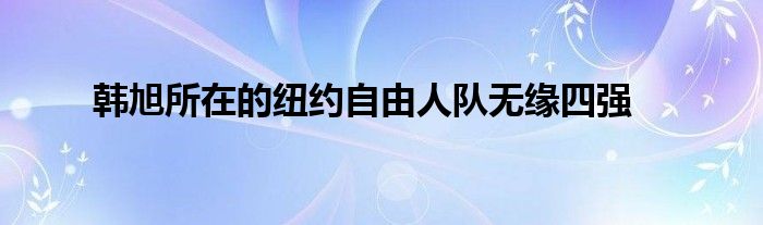 韓旭所在的紐約自由人隊無緣四強