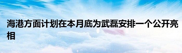 海港方面計(jì)劃在本月底為武磊安排一個(gè)公開亮相