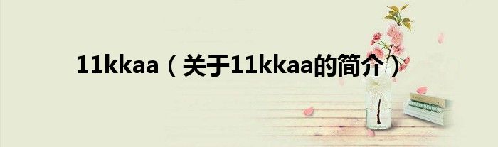 11kkaa（關(guān)于11kkaa的簡介）