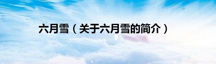 六月雪（關(guān)于六月雪的簡介）