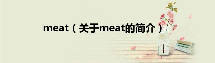 meat（關于meat的簡介）