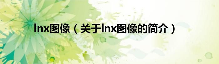 lnx圖像（關(guān)于lnx圖像的簡介）