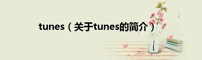 tunes（關(guān)于tunes的簡介）