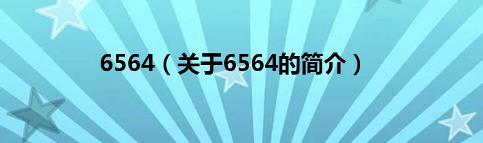 6564（關(guān)于6564的簡介）