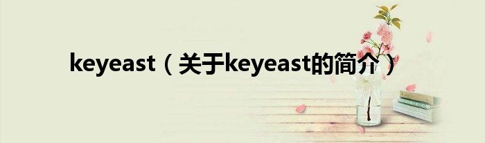 keyeast（關(guān)于keyeast的簡(jiǎn)介）