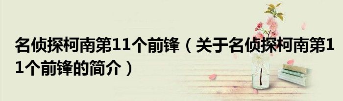 名偵探柯南第11個前鋒（關(guān)于名偵探柯南第11個前鋒的簡介）