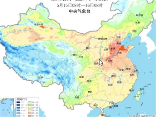 我國迎來首輪高溫天氣，北方超過35℃，江南等地降雨再度加強